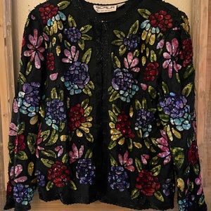 Scala silk beaded jacket